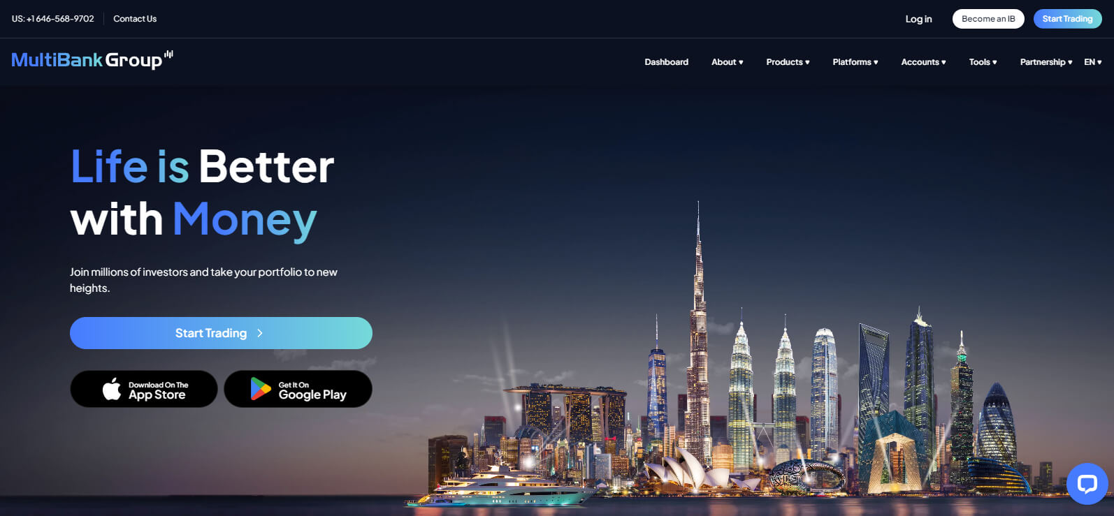 Multibank website screenshot