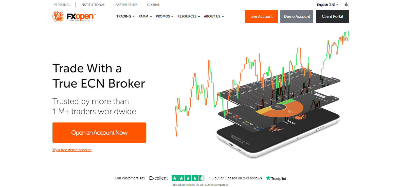 FXOpen website screenshot