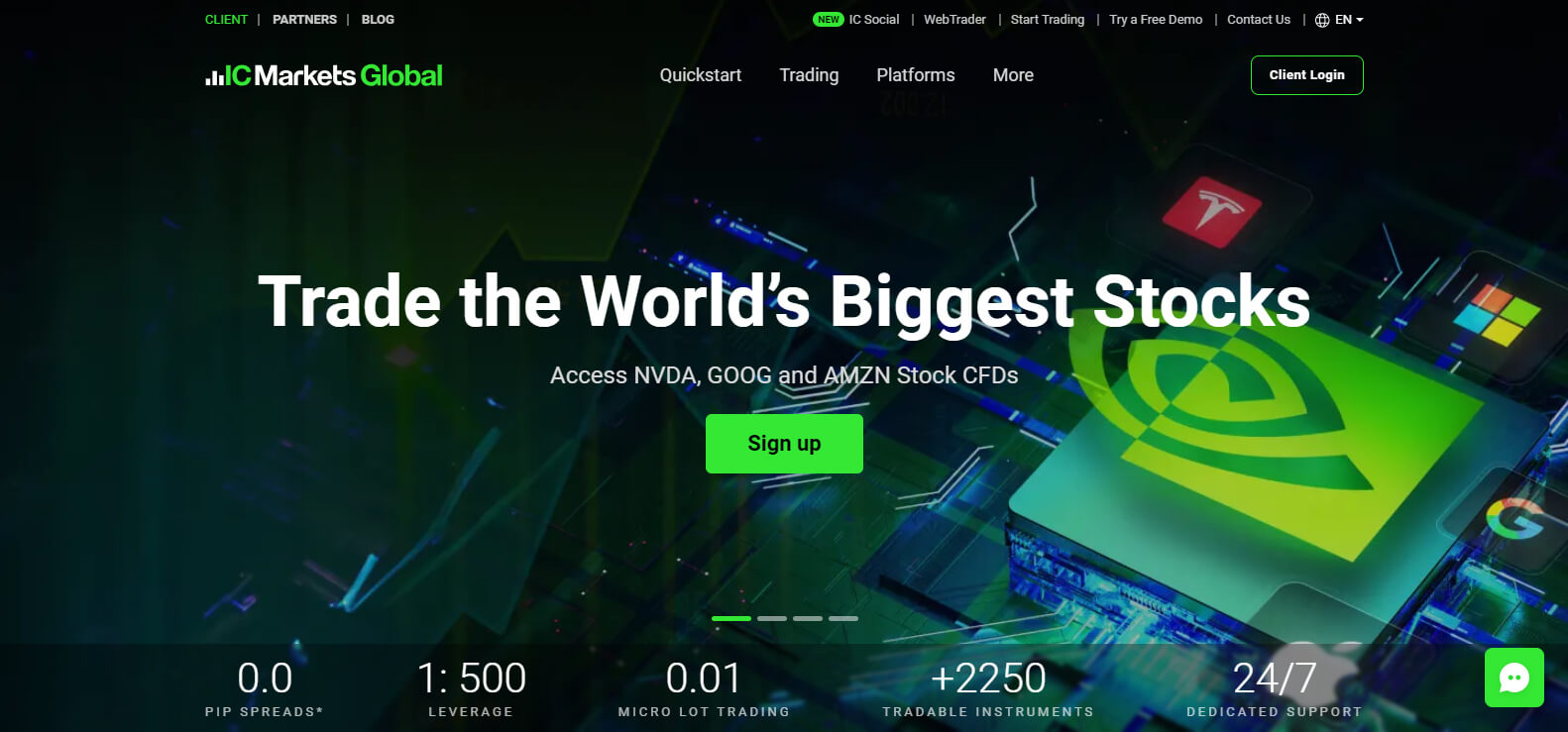 ICMarkets website screenshot